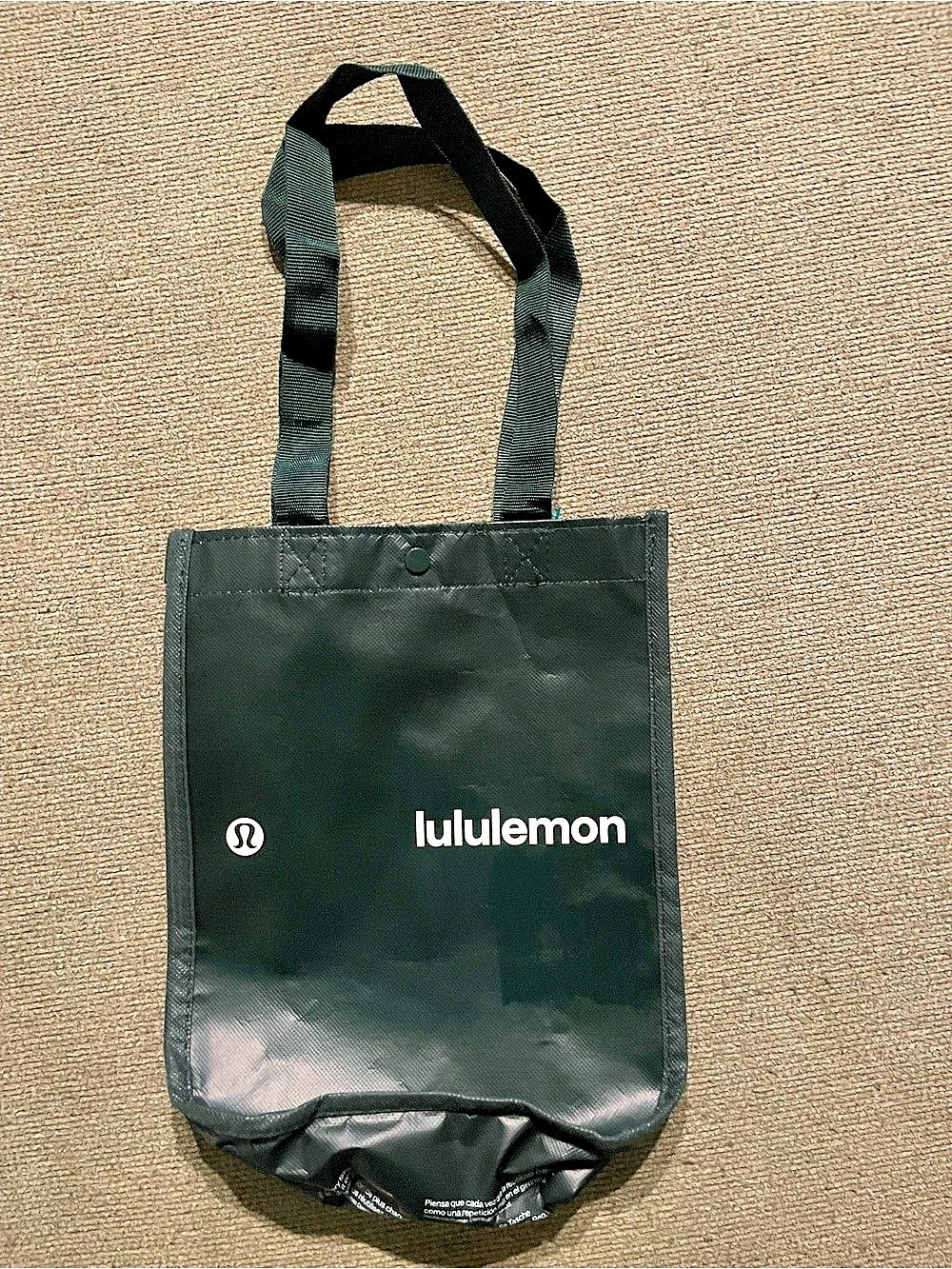 lululemon Reusable Shopping Tote Bag Black Tote Bag